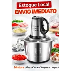Picador De Alimentos Moedor De Carne Mixer Elétrica | Processador Cozinha 110v-220v Bivolt