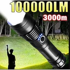 Lanterna Super Potente T9 P50 Tática | Mais Forte do Mundo para Sítio Fazenda Camping Segurança
