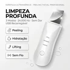 Aparelho Removedor de Cravos Ultrassônico Peeling Facial Profissional Limpeza de Pele Profunda Antirrugas Espátula