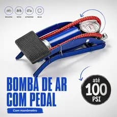 Bomba De Ar Com Pedal Tanque Alta Pressão Para Encher Pneus Bike Carro Bicicleta Bola Colchão