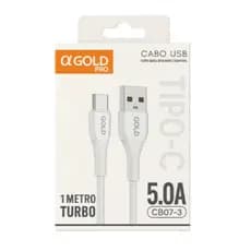 Cabo USB-C Super Carga A'Gold Pro 5.0A CB07-3