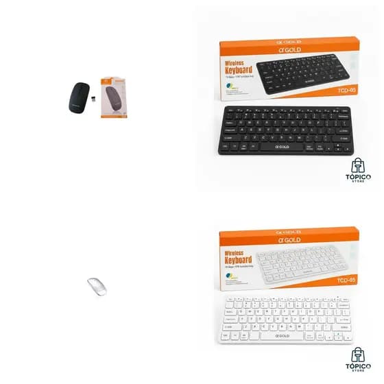 Kit Mouse + Teclado Sem Fio A´Gold