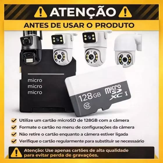 Cartão de Memória MicroSD Classe 10 Ultra – 16GB e 128GB para Monitoramento e Câmeras de Segurança   100% original