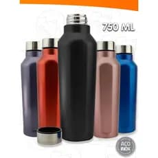 novo copo Garrafa Aço Inox Portátil 750 ML Parede Dupla Com Tampa Várias Cores