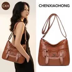 CHENXIAOHONG Bolsa feminina de couro, bolsa de ombro/transversal de grande capacidade