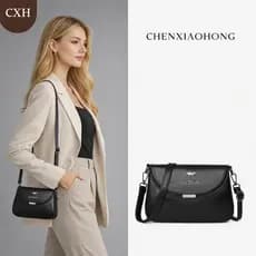 CHENXIAOHONG Bolsa feminina de ombro/transversal, em couro PU, com fecho magnético, ideal para uso diário.