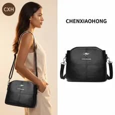 CHENXIAOHONG  Bolsa Feminina Transversal Ombro Único Couro Sintético Estilo Moda para Trabalho e Passeios