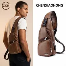 CHENXIAOHONG Bolsa transversal masculina leve, bolsa de ombro moderna e casual, bolsa para ciclismo.