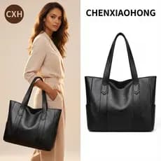 CHENXIAOHONG Bolsa tote retrô em couro macio,simples,versátil e elegante,ideal para o dia a dia feminino, bolsa de ombro