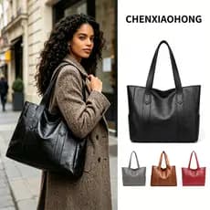 CHENXIAOHONG Bolsa Tote Bolsa De Ombro Bolsa Feminina Grande Bolsa Feminina De PU Simples Elegante