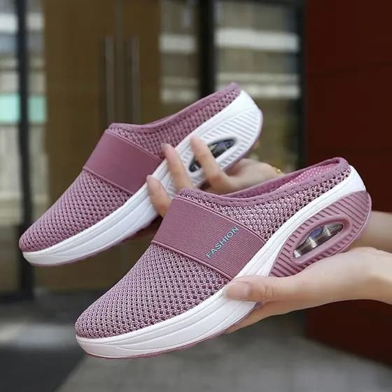 Chinelos retrô femininos de alta qualidade Cunha antiderrapantes de sola grossa sapatos retrô casuais mais Corre