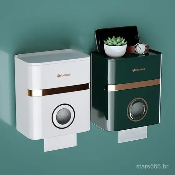 Suporte para papel higiênico, suporte para papel higiênico montado na parede, suporte para papel higiênico