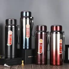 Copo térmico de aço inoxidável doméstico, pote de estrela de grande capacidade, isolamento térmico, copo de água, chá, e