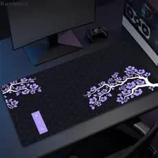 Roxo Sakura Mouse Pad Grande Mousepads PC Gamer Mousepad Escritório Tapetes De Mesa Kawaii Teclado De Borracha Presentes