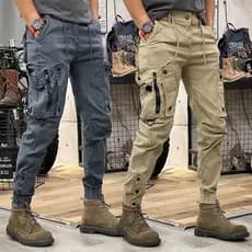 Calças Cargo Táticas Militares para Homens, Camufladas Azul Marinho, Estilo Hip Hop, para Trabalho ao Ar Livre, Modelo J