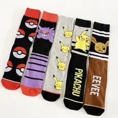Meias Tubulares Pokémon Pikachu Gengar Poké Ball Adulto SYID