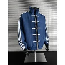 Jaqueta Masculina HJQH com Gola em Patchwork, Estilo Casual Elegante e Moderno, Manga Longa, para Jovens Homens M5UV