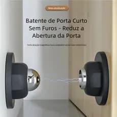 Trava Fixador Porta Imã Magnético Adesivo Prendedor Batetor Inox Preto Branco Durável