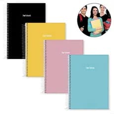 Caderno De 10 Materias Cores Pasteis Capa Dura Lisa 160 Folhas Escolar Faculdade