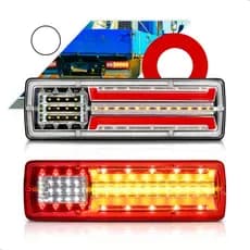 Par Lanterna Traseira Led Sequencial Caminhão Reboque HR 1113 1618 Pronta Entrega