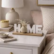 Placa Decorativo Home Enfeite com Vaso Decoração Sala Quarto Presente Moderno