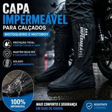 Capa Impermeável Para Calçados Moto Motoboy Motociclista Proteção Contra Chuva