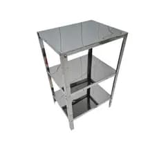 Mesa auxiliar em aço inox 50x40x80
