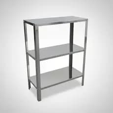 Estante De Aço Inox 60x27x80cm 3 Prateleiras Inox