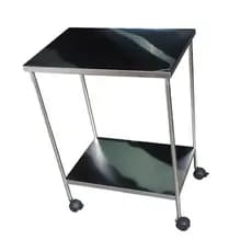 Carrinho auxiliar Inox 2 Prateleiras 50x40x65 Com Rodas mesa auxiliar Arte