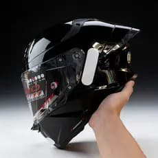 Capacete TT Revo Preto Brilhante + aerofólio