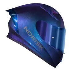 Capacete Norisk Flow Azul Camaleão + Viseira + Aerofolio
