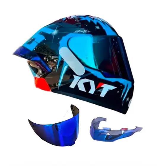 Capacete KYT TT Course Winter Test + Viseira extra + Aerofolio  ( combo completo)