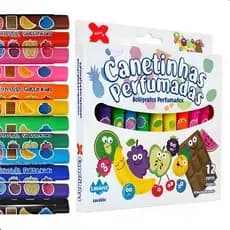 Canetinhas Perfumadas 12cores Infantil Escolar Desenho Make+