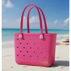 Bolsa de Praia Feminina Impermeável em EVA com 3 Charmes Personalizáveis
