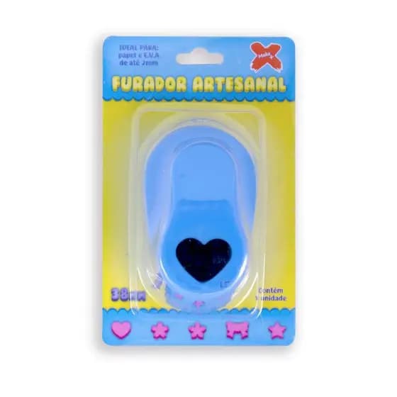 Furador de Papel Coração 38mm (3,8cm) Para EVA Scrapbook Artesanato