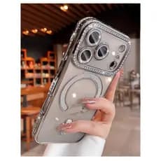 Capa Capinha magnética magsafe strass Com Brilho Para iPhone 17 Pro 17 Pro Max