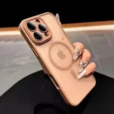 Capa magnético fosco translúcido com proteção de câmera pra iPhone 11 12 13 14 15 16 17 PRO MAX