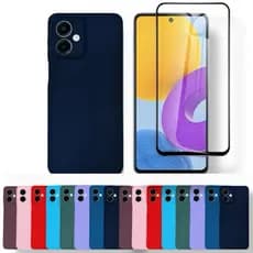 Capa Capinha + Película 3D Para Samsung Galaxy A06 4G\5G Capinha Aveludada Anti Impacto