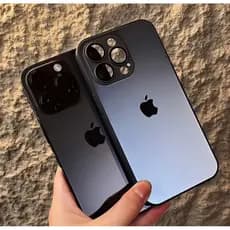 Capa Case Glass de Vidro Para IPhone 11 Ao 16 Pro Max Com Proteção Nas Lentes de Alta Qualidade