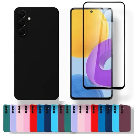 Capa Capinha + Película 3D vidro Para Samsung Galaxy A37 Aveludada Anti Impacto Proteção Premium