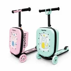 Patinete Mochila Mala Infantil Dobrável Expansível 3 Em 1
