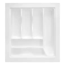 Organizador Gavetas Divisor/Porta Talheres Resistente Durável 6 Divisórias 45x49 Branco OG-07