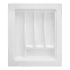 Organizador Gaveta Porta Talheres Cozinha Ajustável 5 Divisórias Branco OG-110.