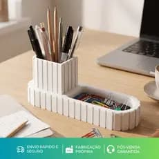 Organizador Mesa Porta Canetas e Objetos Escritório Home Office Estudo Multiuso Minimalista Moderno