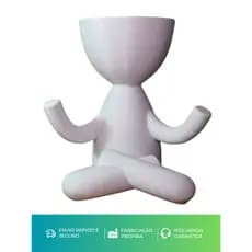 Vaso Robert Plant Yoga Meditando Planta Cachepot Suculentas Cactos Decorativo Enfeite Mesa Estante