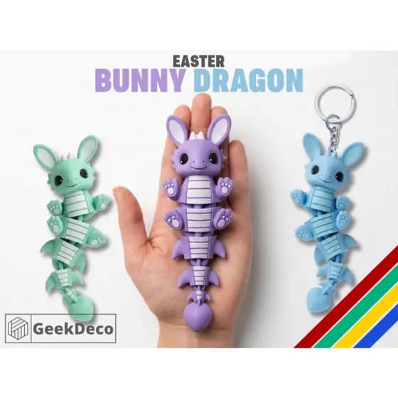 Coelho Dragão Flexível, híbrida, criatura mágica, Dragon kawaii, cute, articulado, antiestresse, antiansiedade