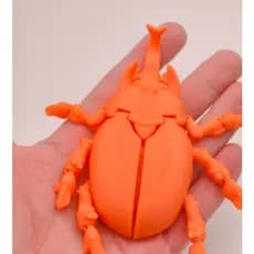 besouro articulado, flexível, impressão 3D, inseto, brinquedo, colecionável, fidget toy, decoração natureza