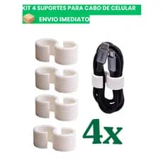 KIT ORGANIZADOR CABO DE CELULAR / ORGANIZADOR DE CABOS / PRENDEDOR DE CABO PARA CELULAR
