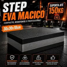 Step Academia Exercicio Anti Impacto Fisioterapia 30x30x10cm