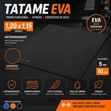 Tatame EVA 1,20x1,15 Tapete Antiderrapante Treino Funcional Fitness
